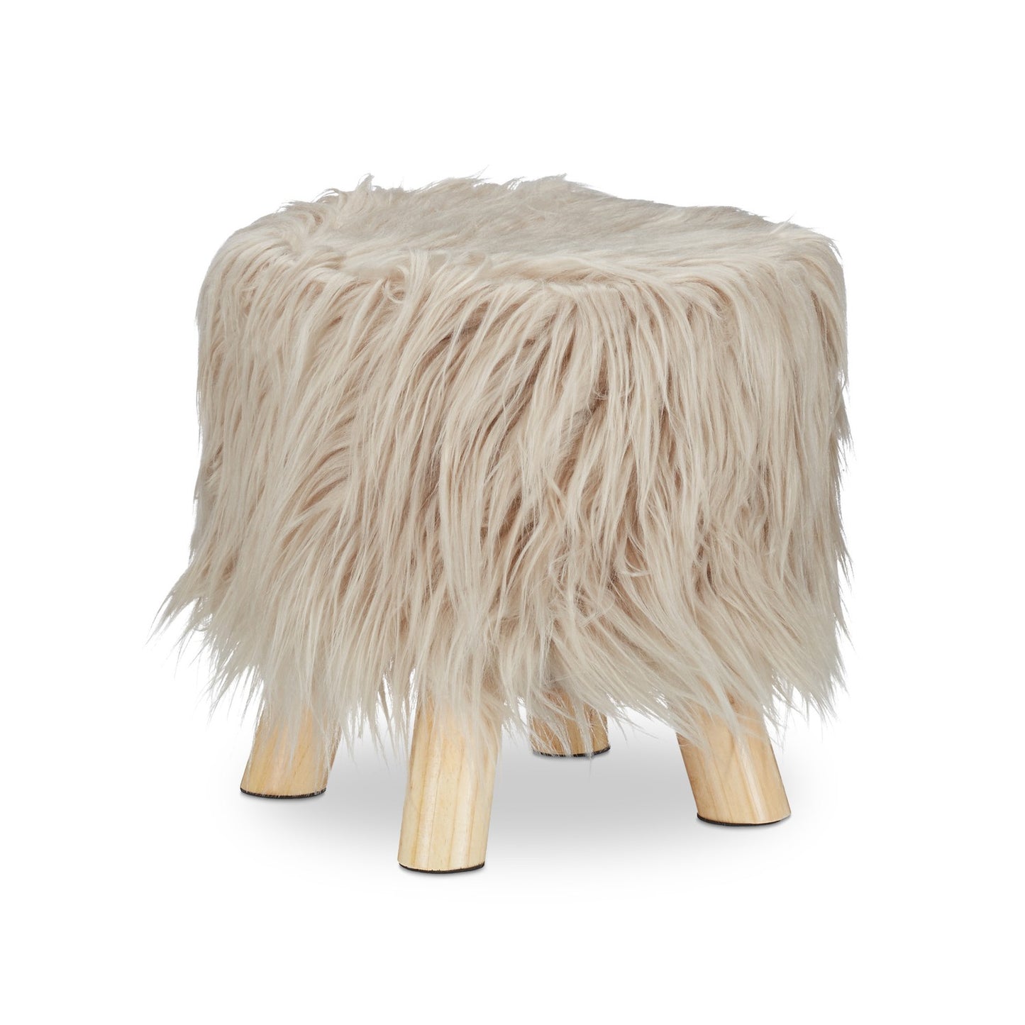 Faux Fur Footstool