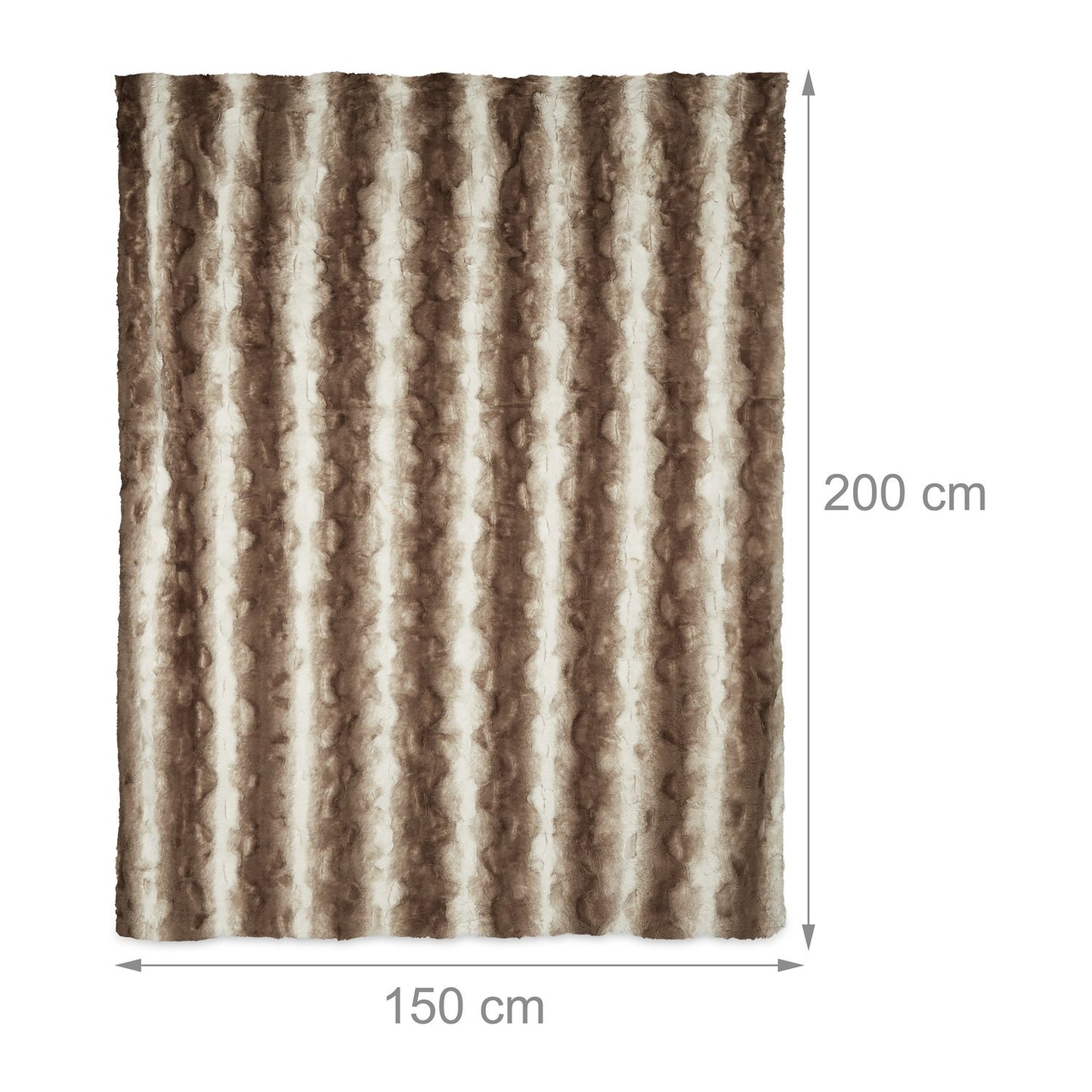 Faux fur blanket in brown