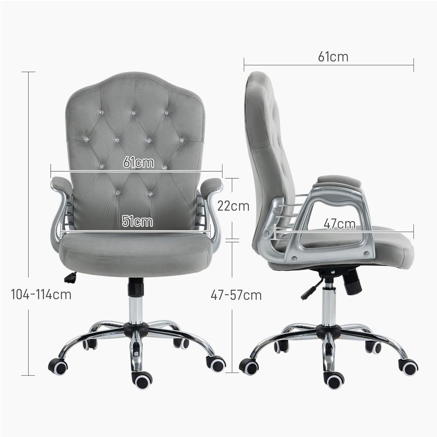 Ergonomic office chair in synthetic leather, adjustable, light grey