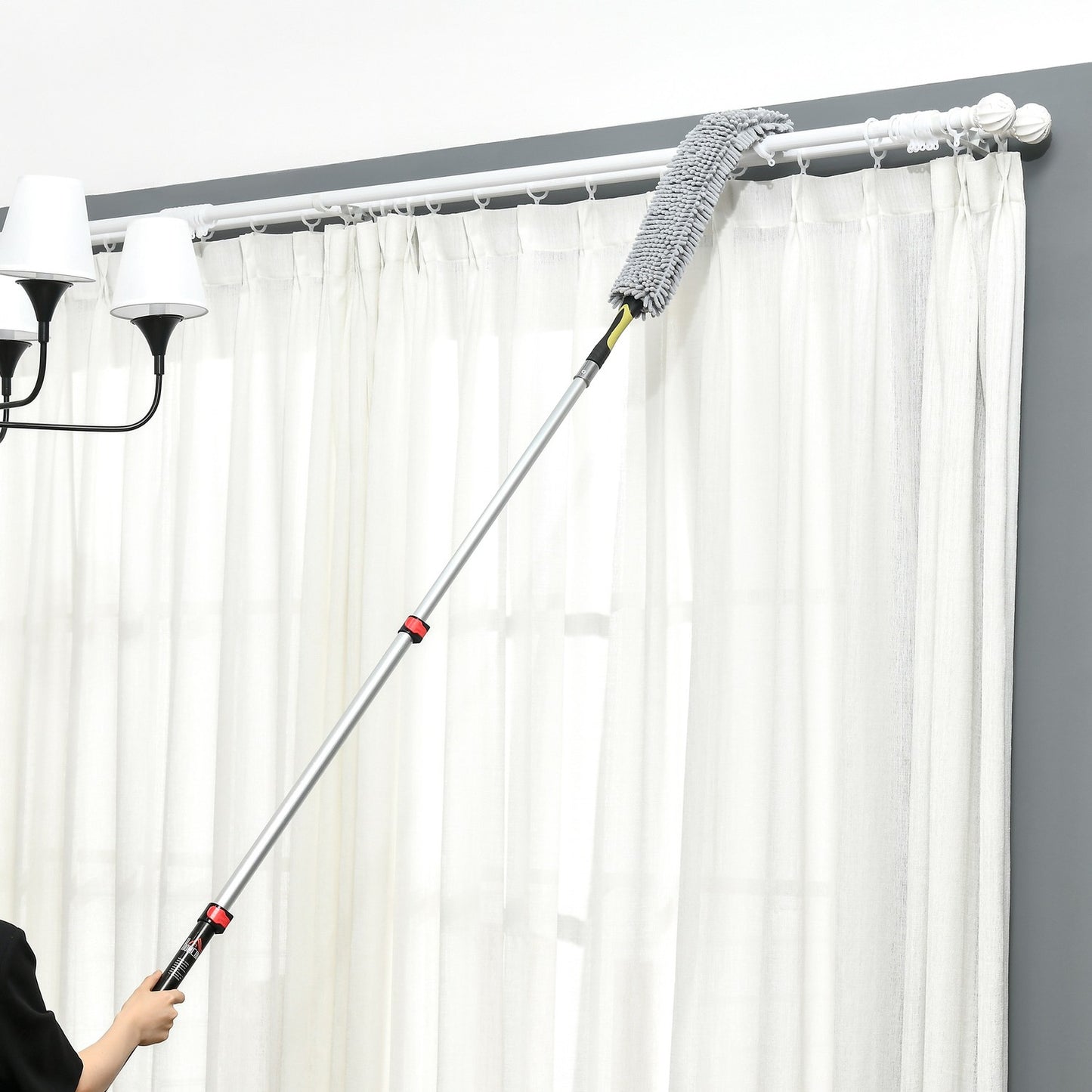4-in-1 extendable microfiber feather cloth set, 73-180 cm