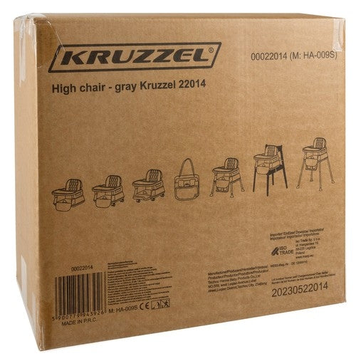 Feeding chair - gray Kruzzel 22014