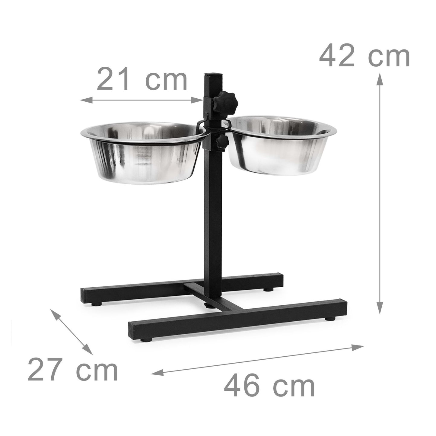 Feeding station for dogs can be raised and lowered