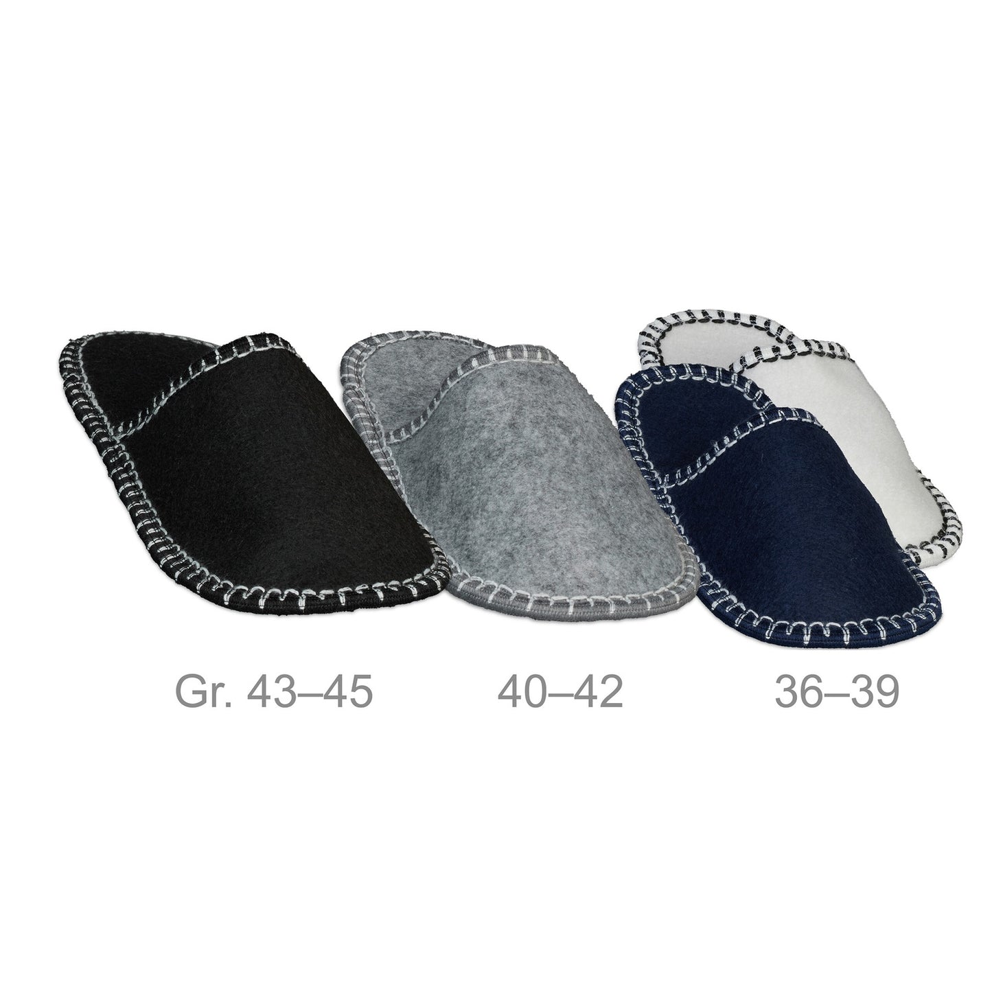 Felt Guest Slippers Set with Bag – 6 Pairs, Non-Slip Soles