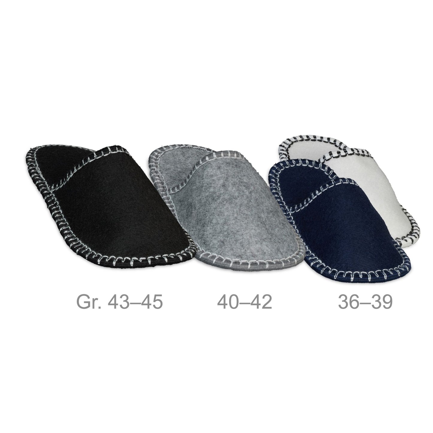 Felt House Slippers, Non-Slip, 6 Pairs with Storage Bag