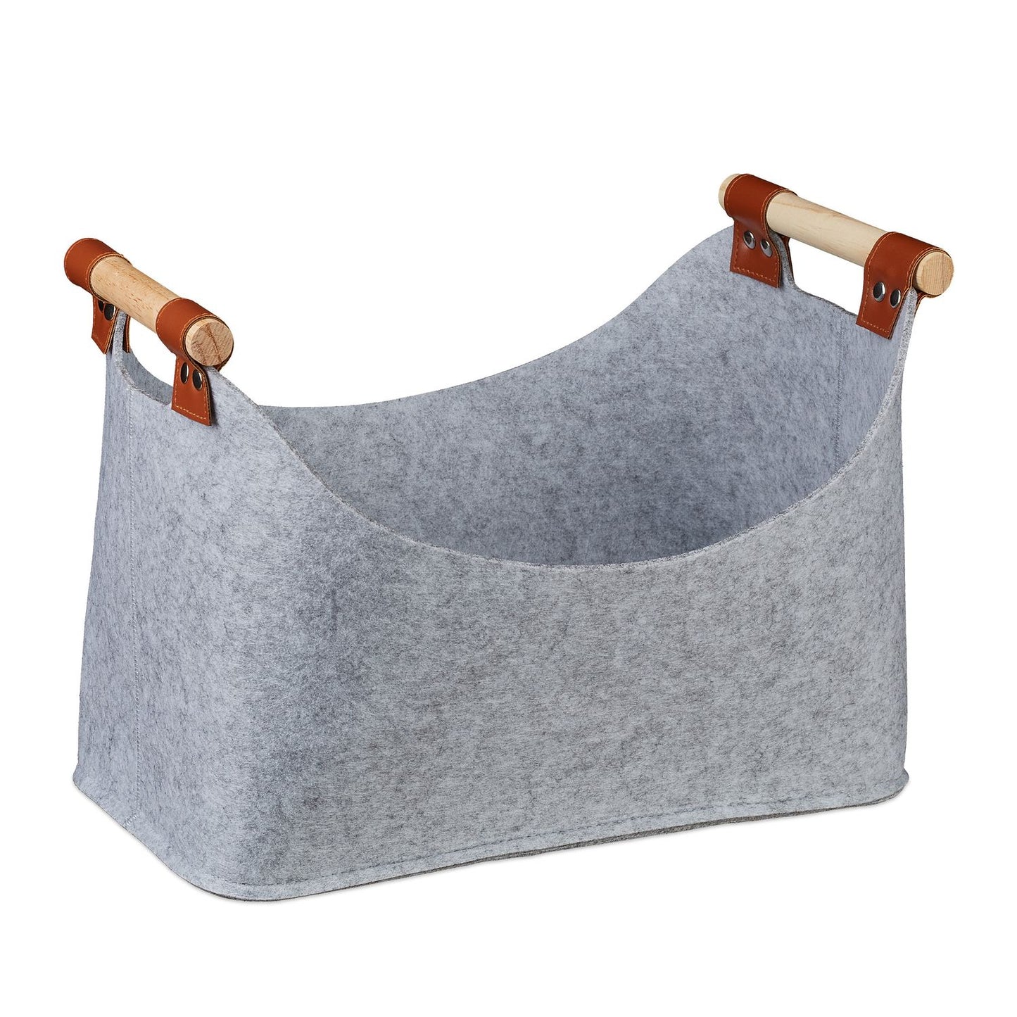Felt bag with wooden handles