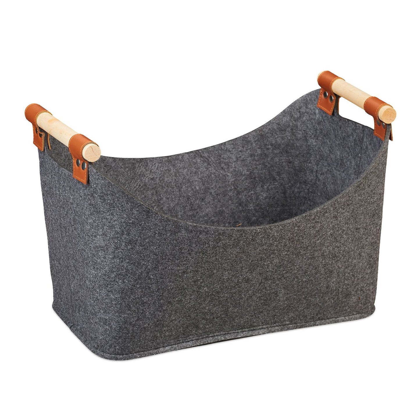 Felt bag with wooden handles