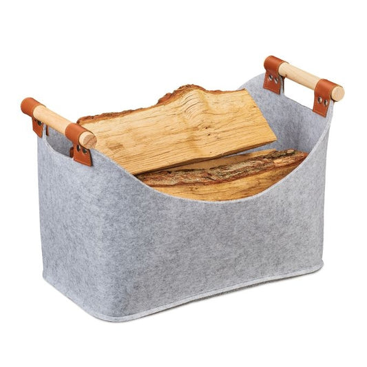 Felt bag with wooden handles