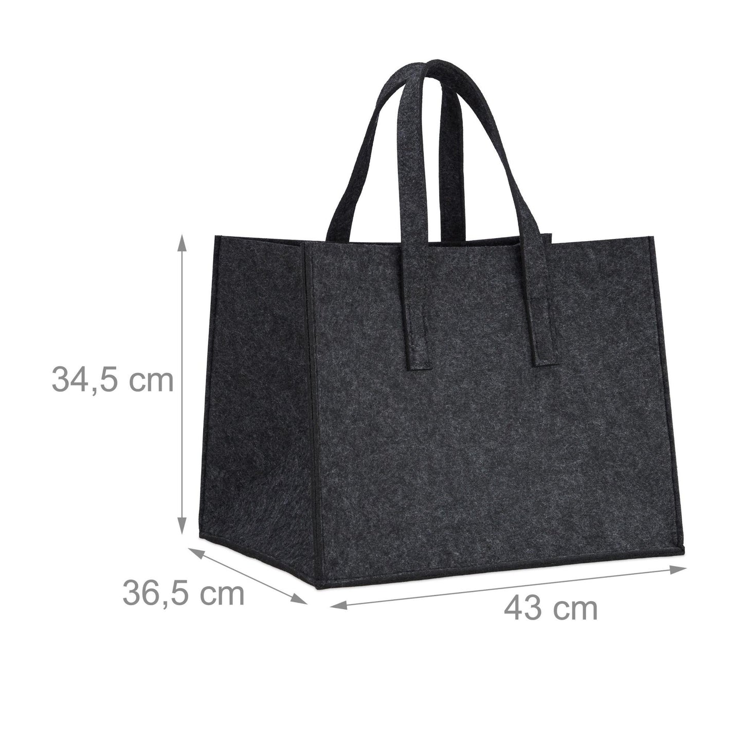 Felt basket with carrying handle