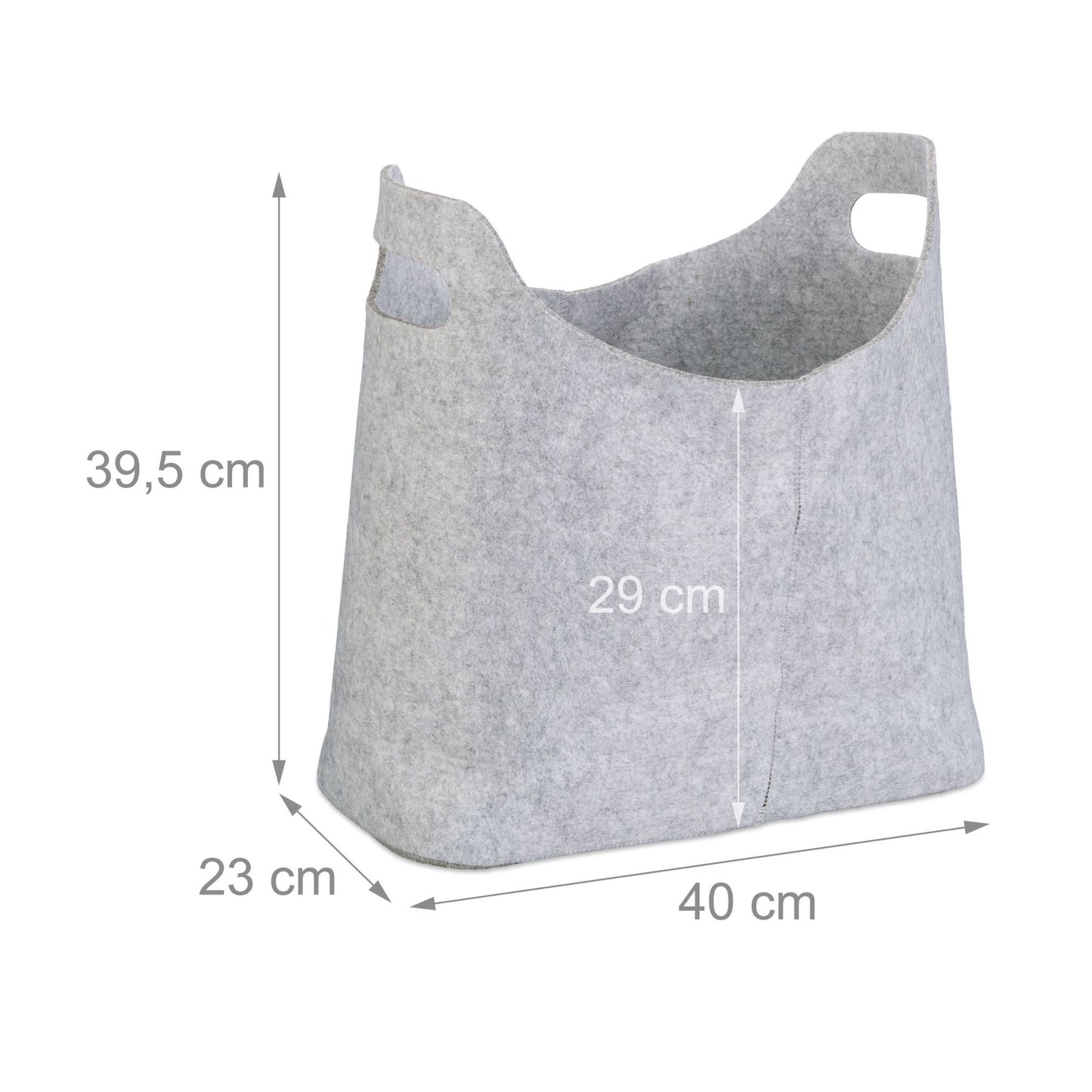 Felt basket with handle
