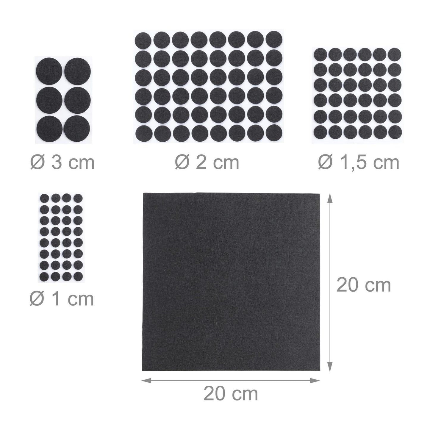 Felt sliders 240-pack