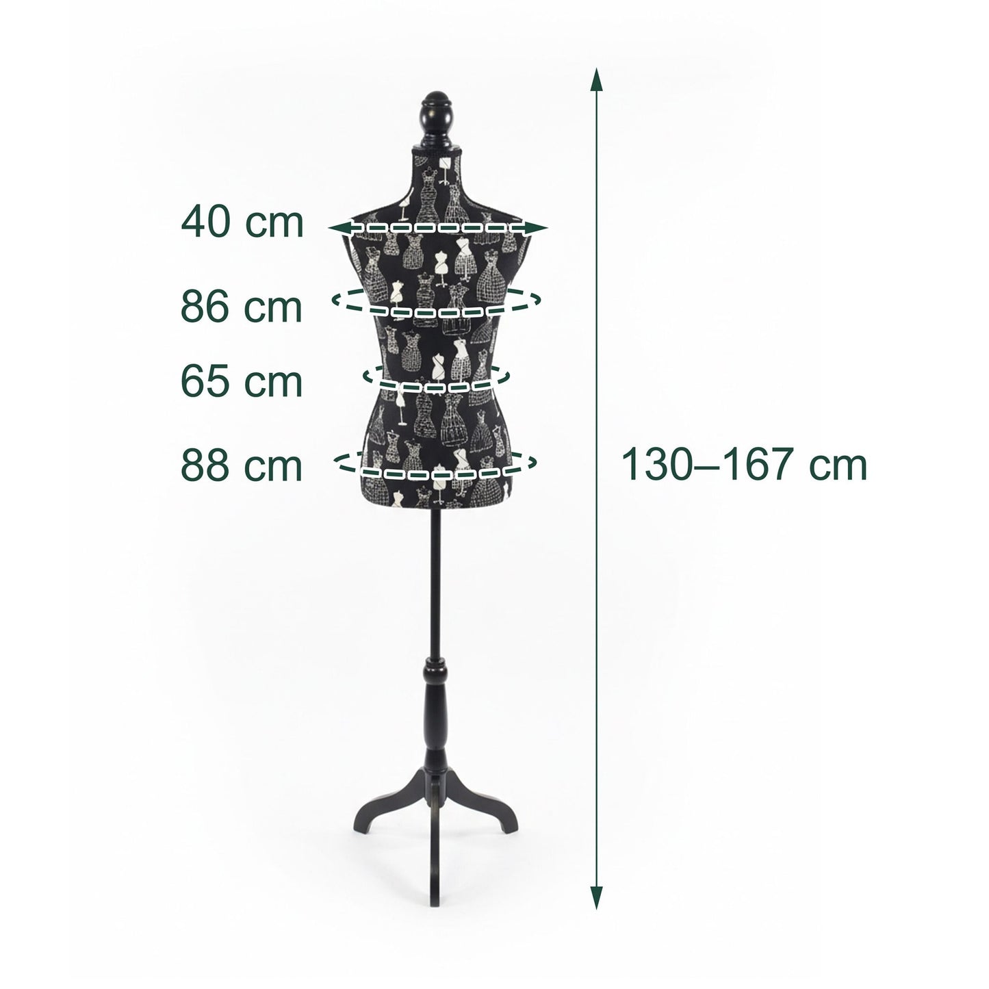 Female Dress Form, Adjustable Mannequin 36/38