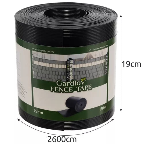 Fencing tape 19cmx26m 700g/m2 anthracite 23909