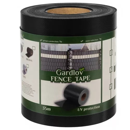 Fencing tape 19cmx35m 450g/m2 black 23698
