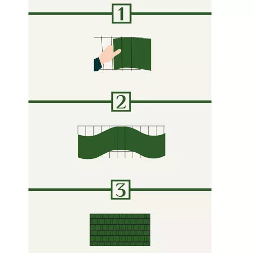 Fencing tape 19cmx35m 450g/m2 green 23699