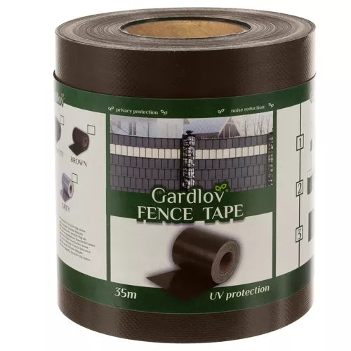 Fencing tape 19cmx35m 630g/m2 brown 23707