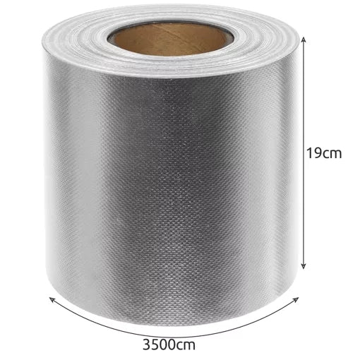 Fencing tape 19cmx35m 630g/m2 gray 23704