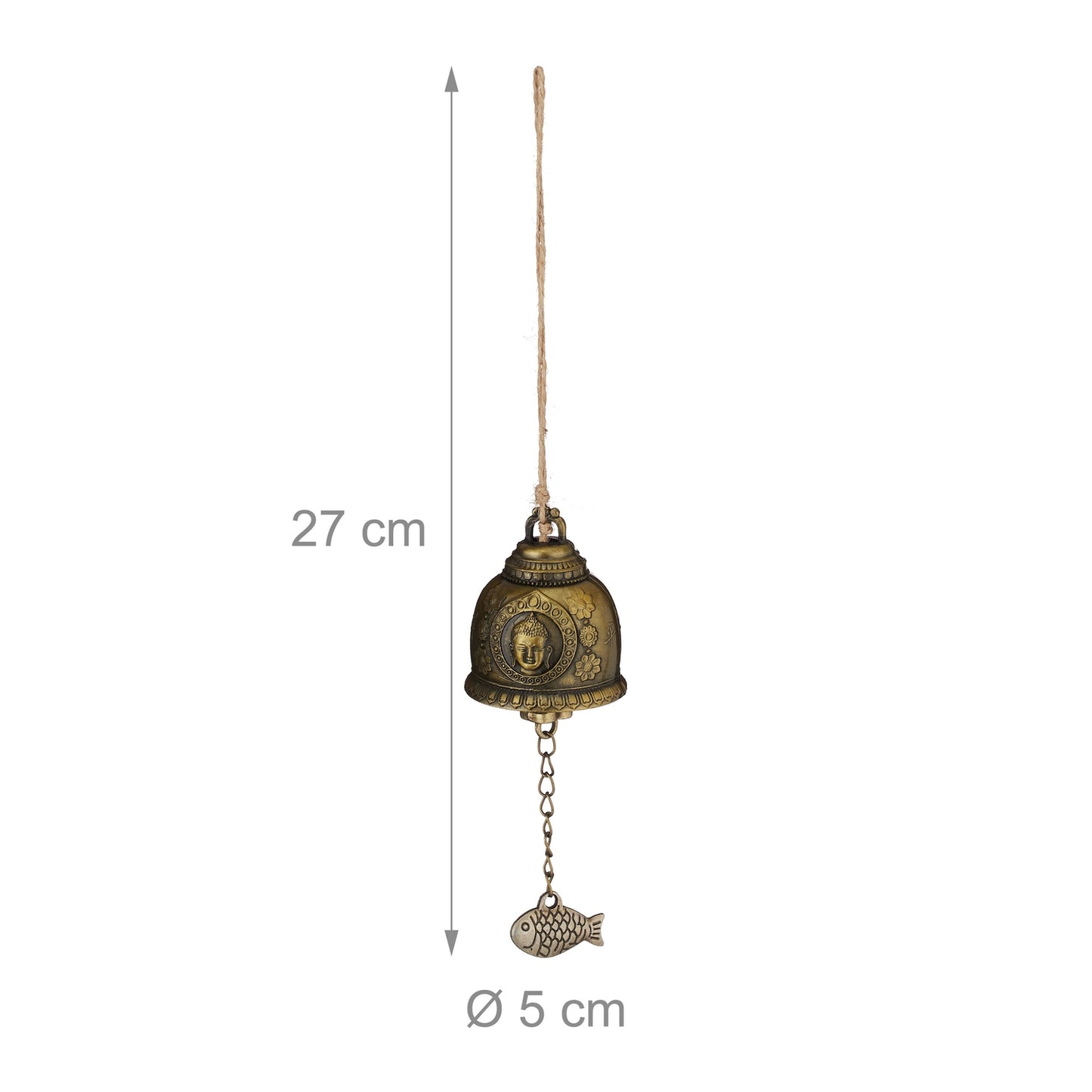 Feng Shui Wind Chimes, 4x Set with Bells