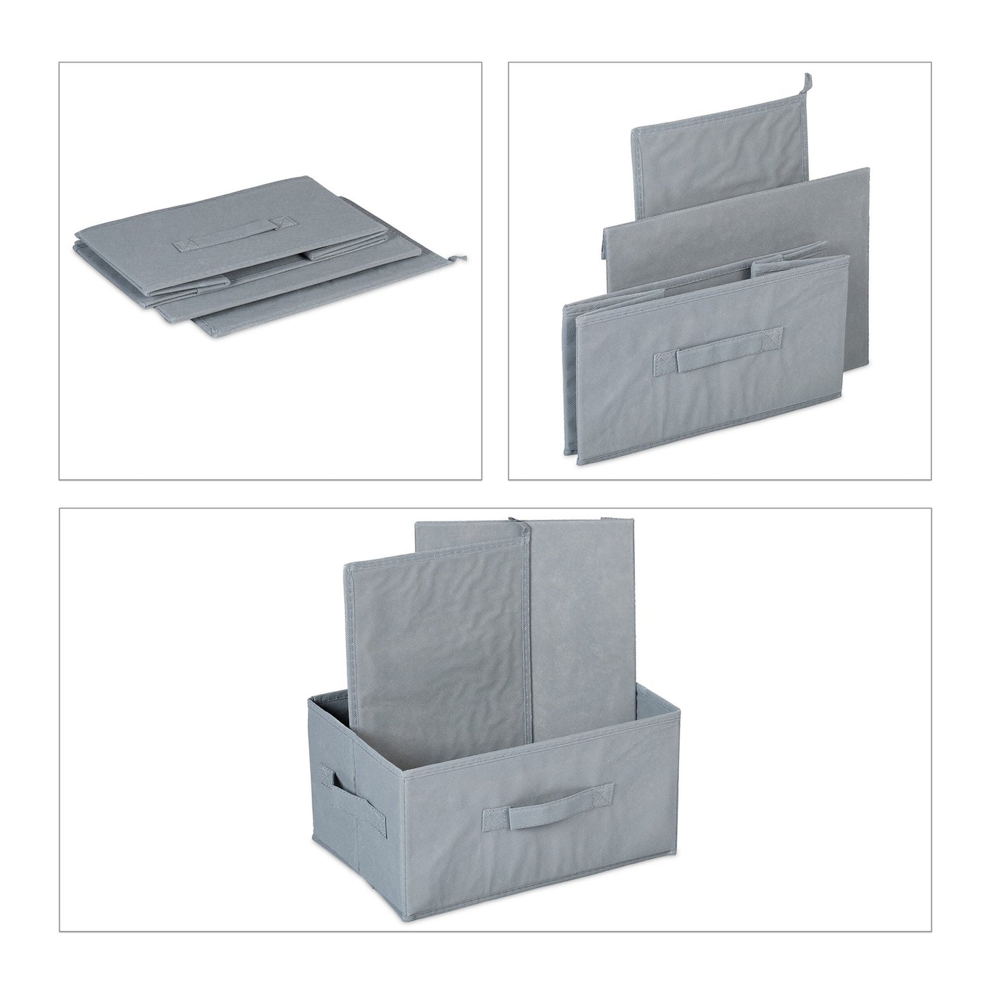 Fiber cloth storage box set of 2