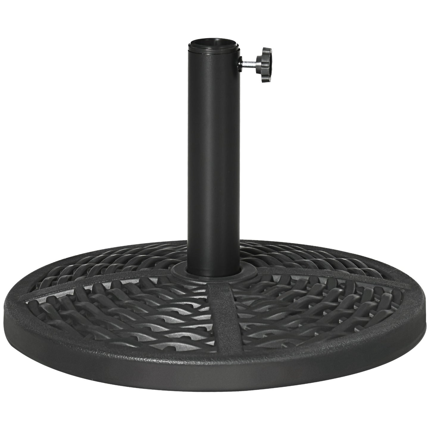 Fillable Umbrella Base, Rattan Style, Fits 38-48mm Poles