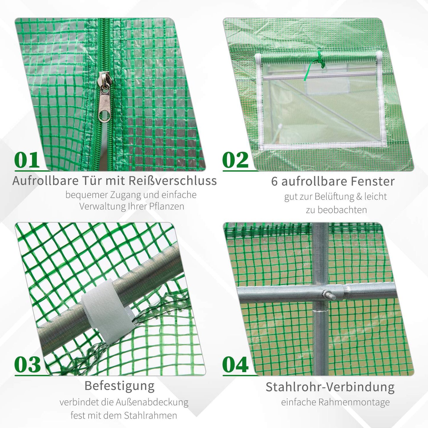 Greenhouse film, Cold frame, 350x300x200 cm Gable roof