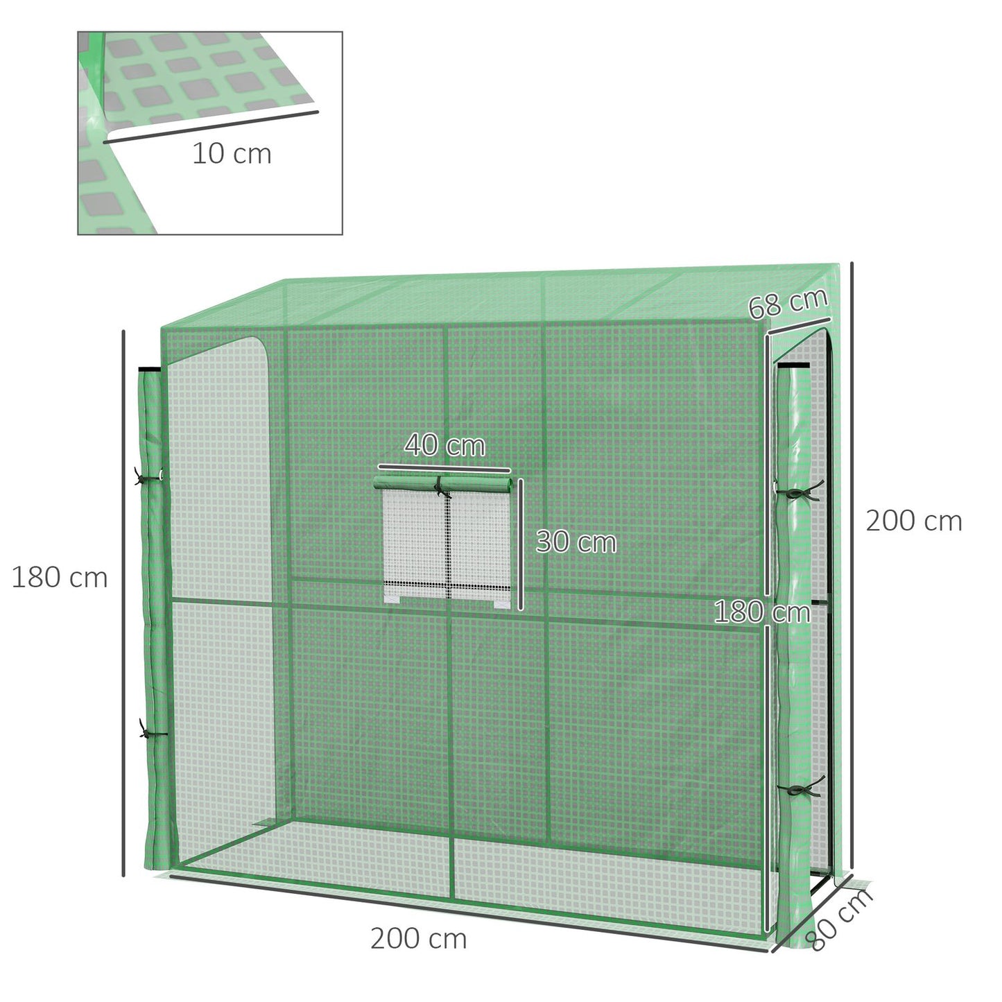 Garden greenhouse, UV protected, windproof, PE cover