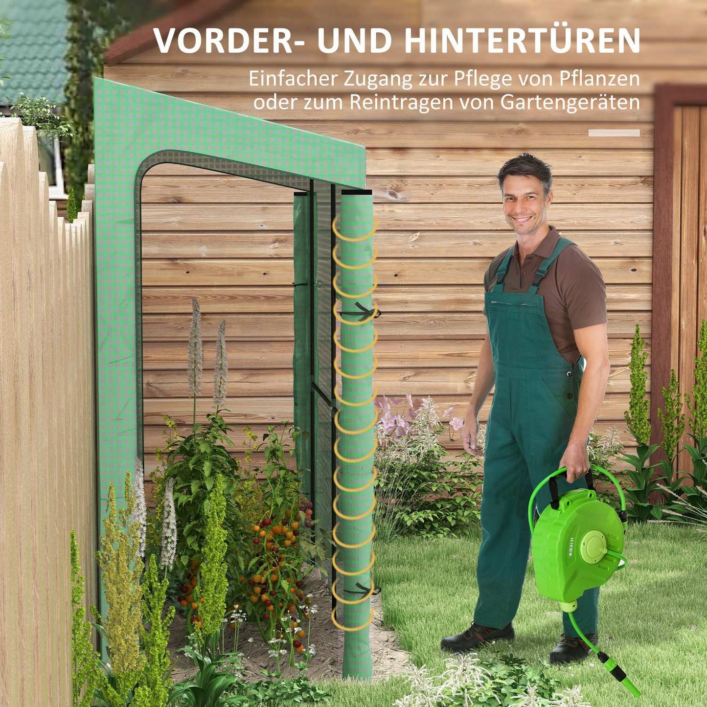 Garden greenhouse, UV protected, windproof, PE cover