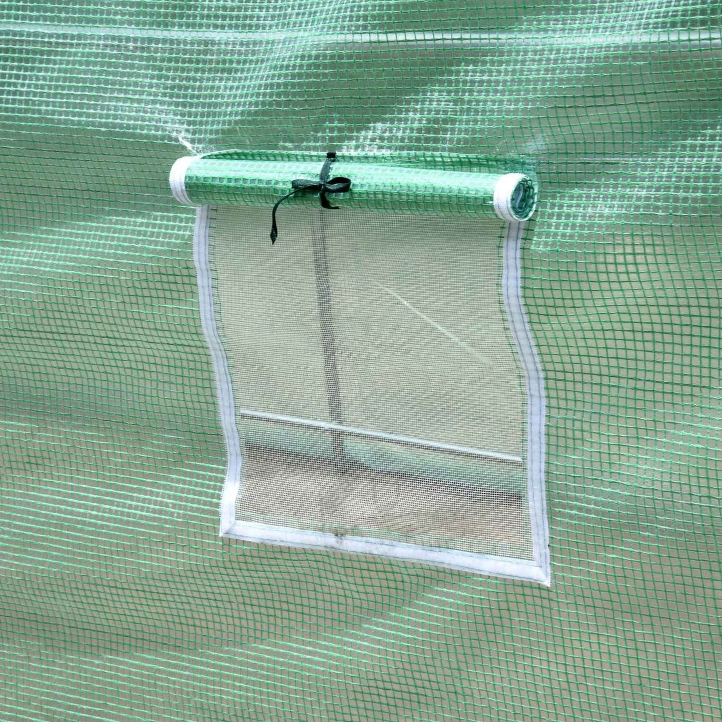 Greenhouse tunnel with 6 mesh windows - 395x195x190 cm
