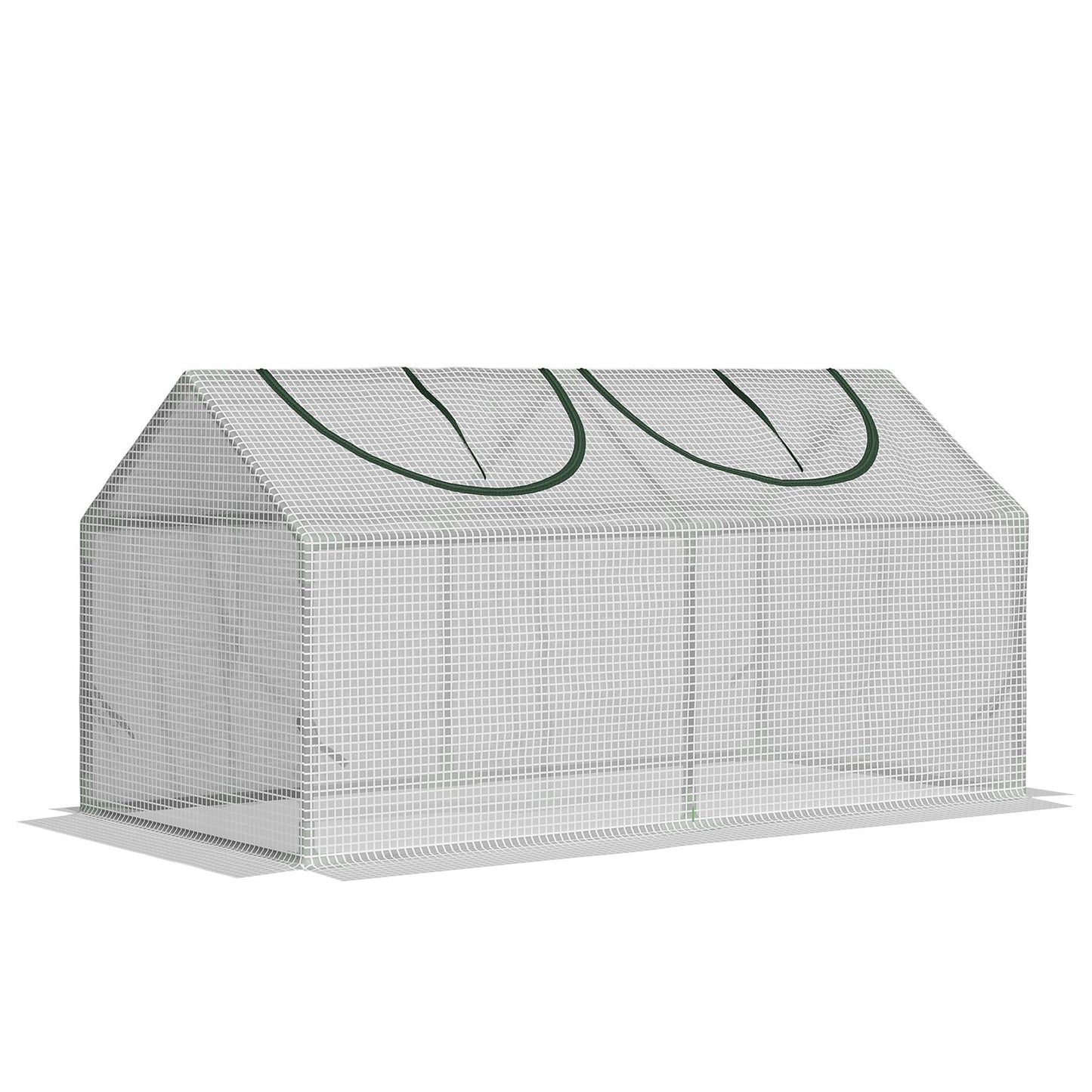 Greenhouse with window - 120x60x60 cm, White PE Cold frame