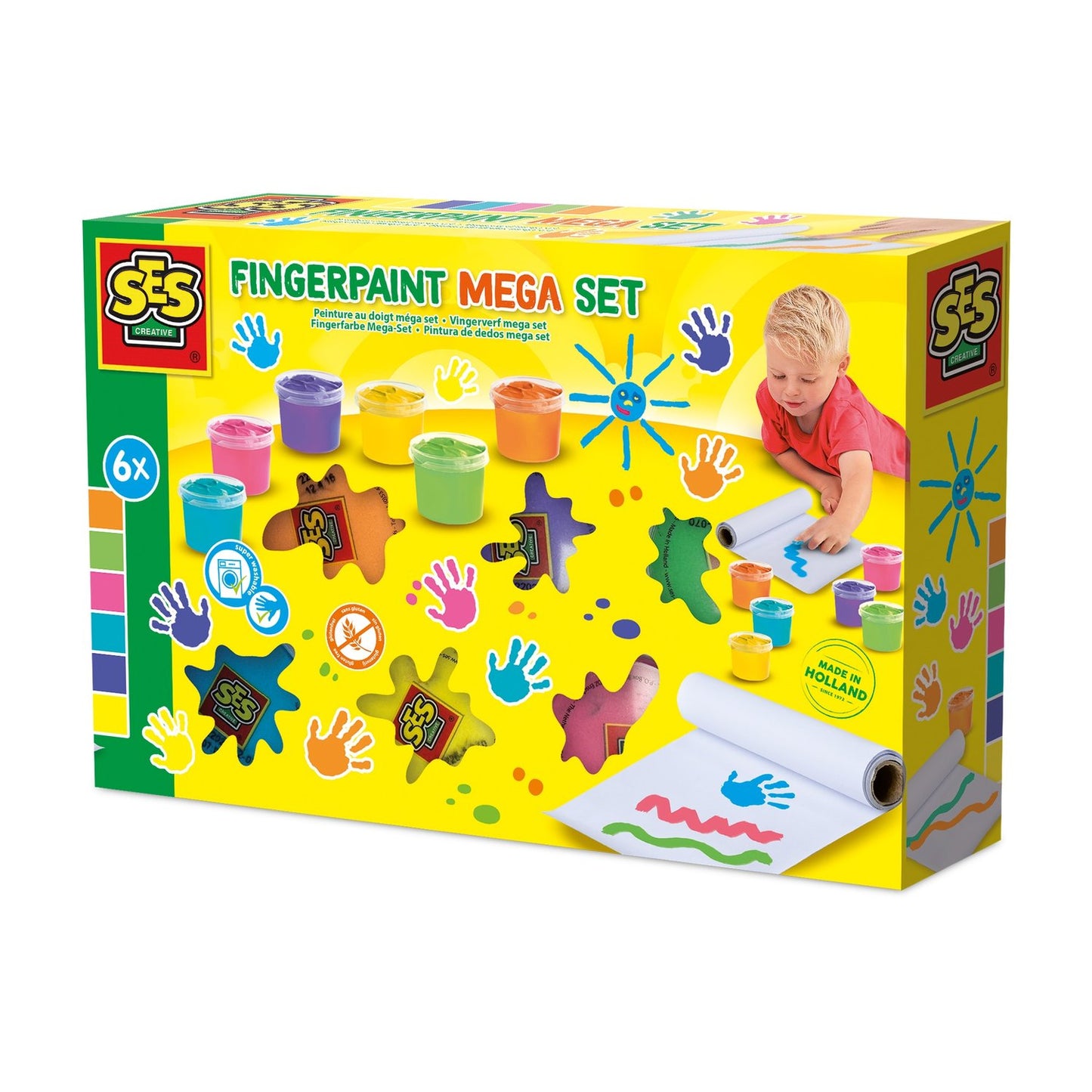 Fingerpaint Mega Set, 6 Vibrant Colors for Creative Fun