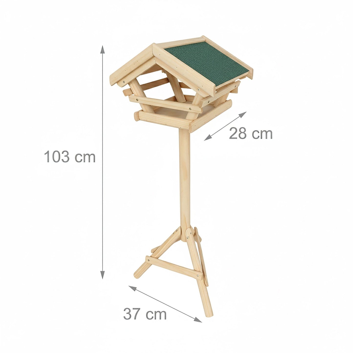 Fir Wood Bird Feeder with Stand – Weatherproof