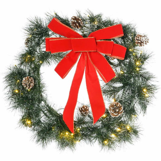 Christmas tree wreath, 60cm, green, hanging eyelet