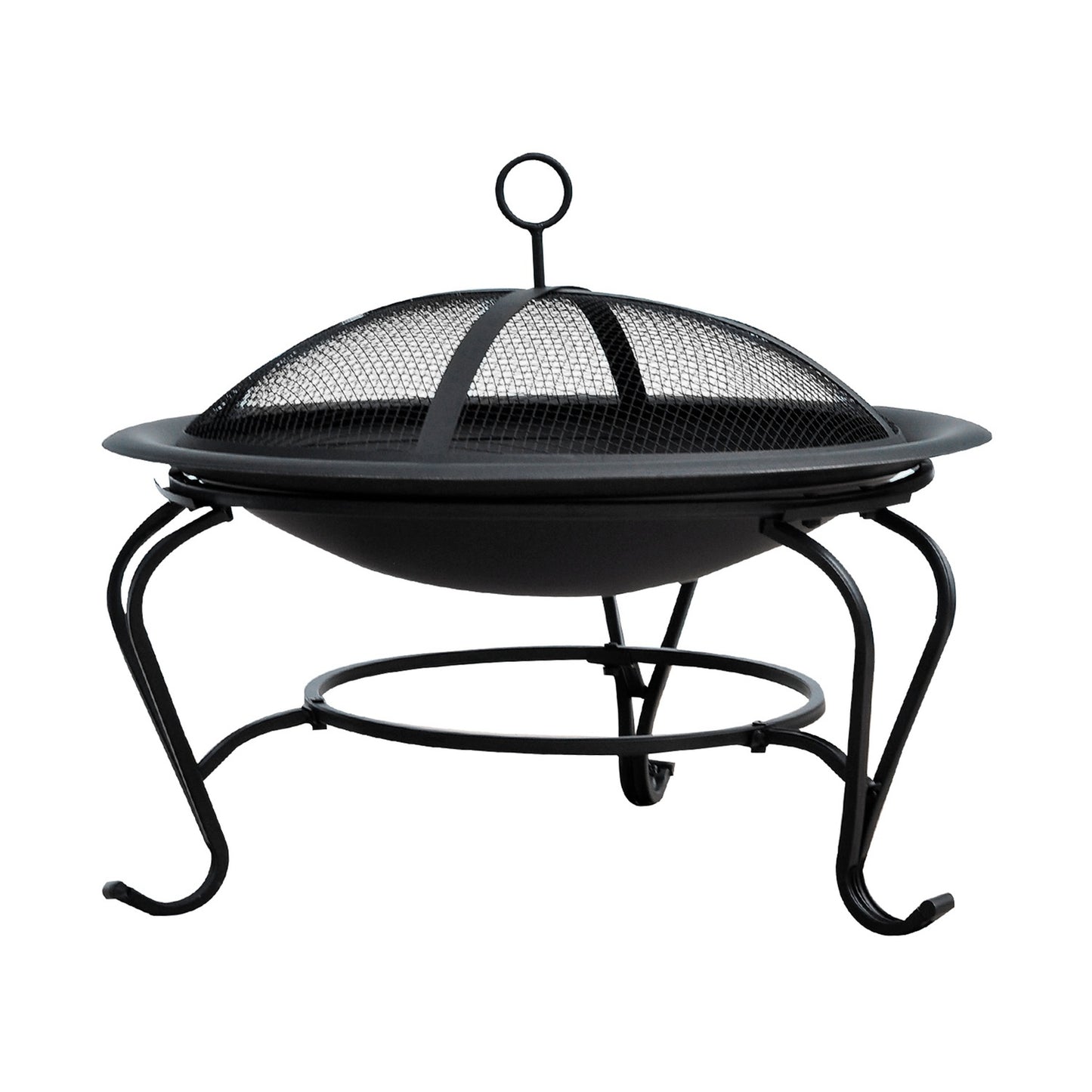 Fire bowl Fire pit with spark protection, metal, 70.5x40 cm