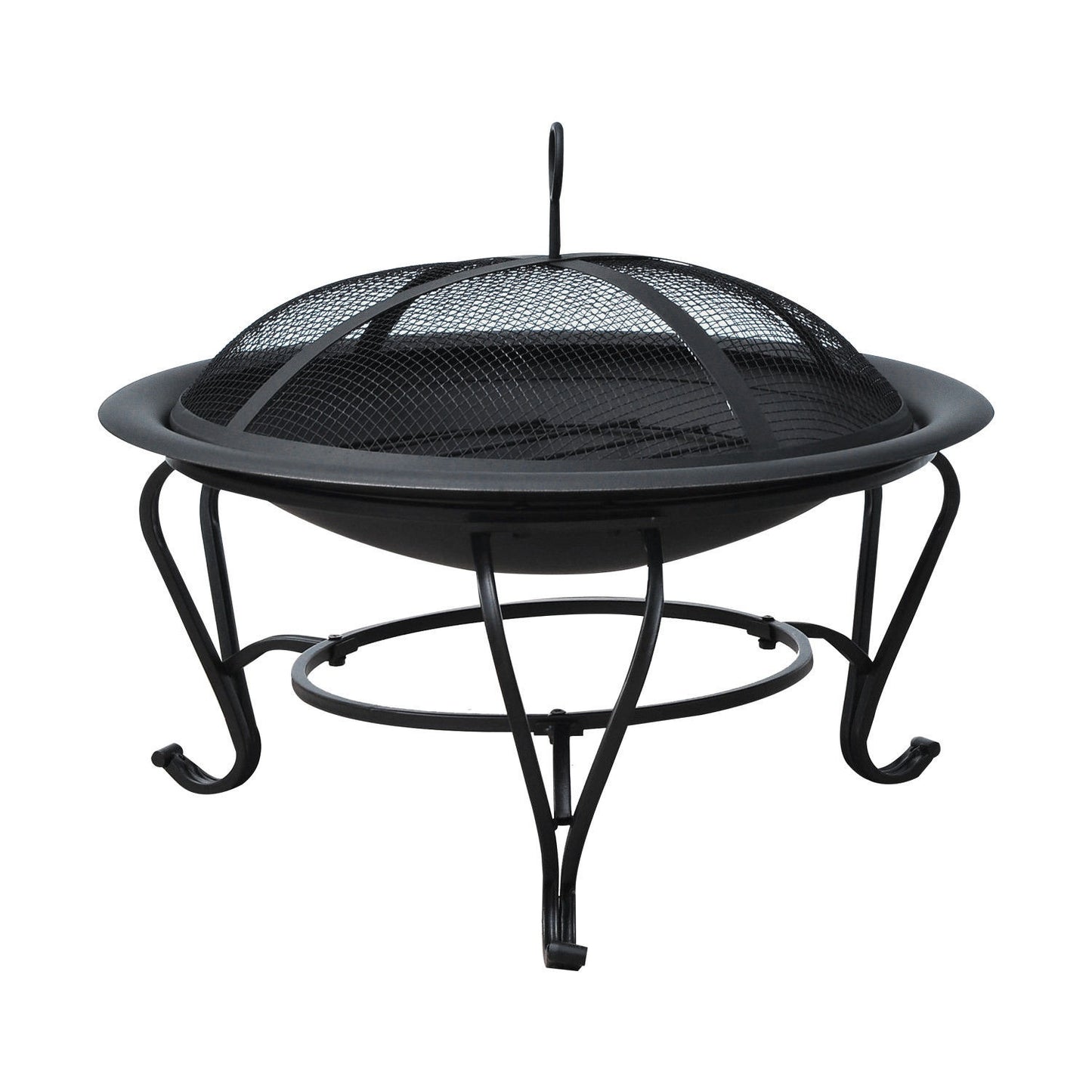 Fire bowl Fire pit with spark protection, metal, 70.5x40 cm