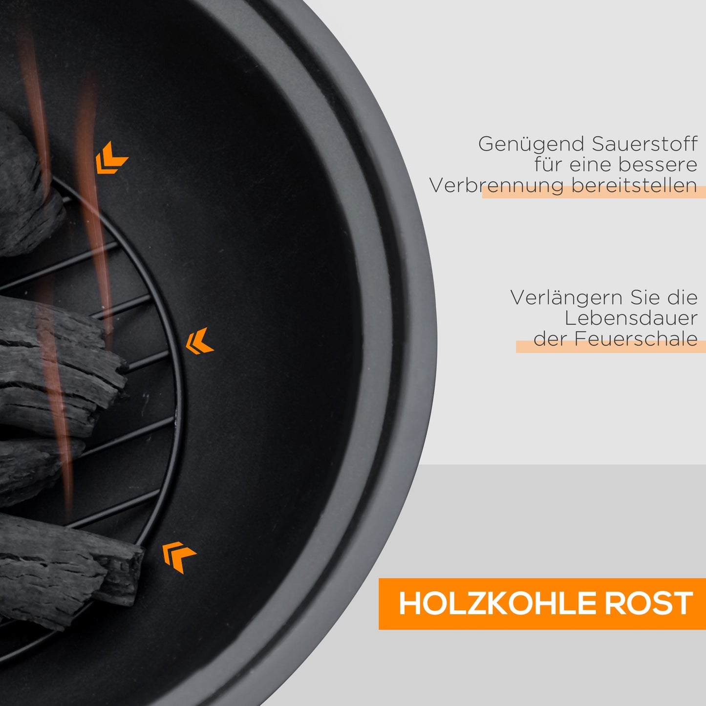 Steel Fire Pit Bowl with lid & poker for garden camping