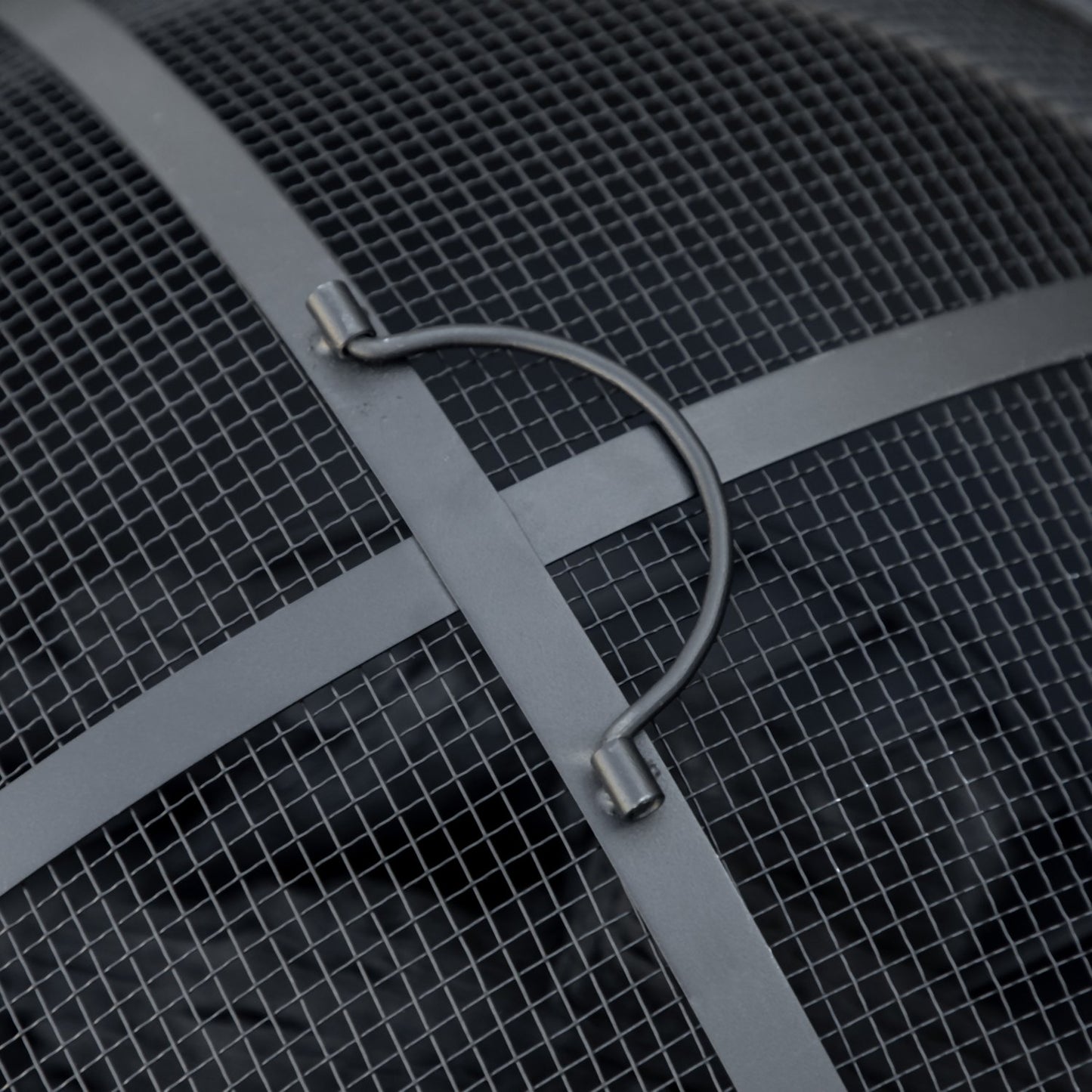 Steel Fire Pit Bowl with lid & poker for garden camping