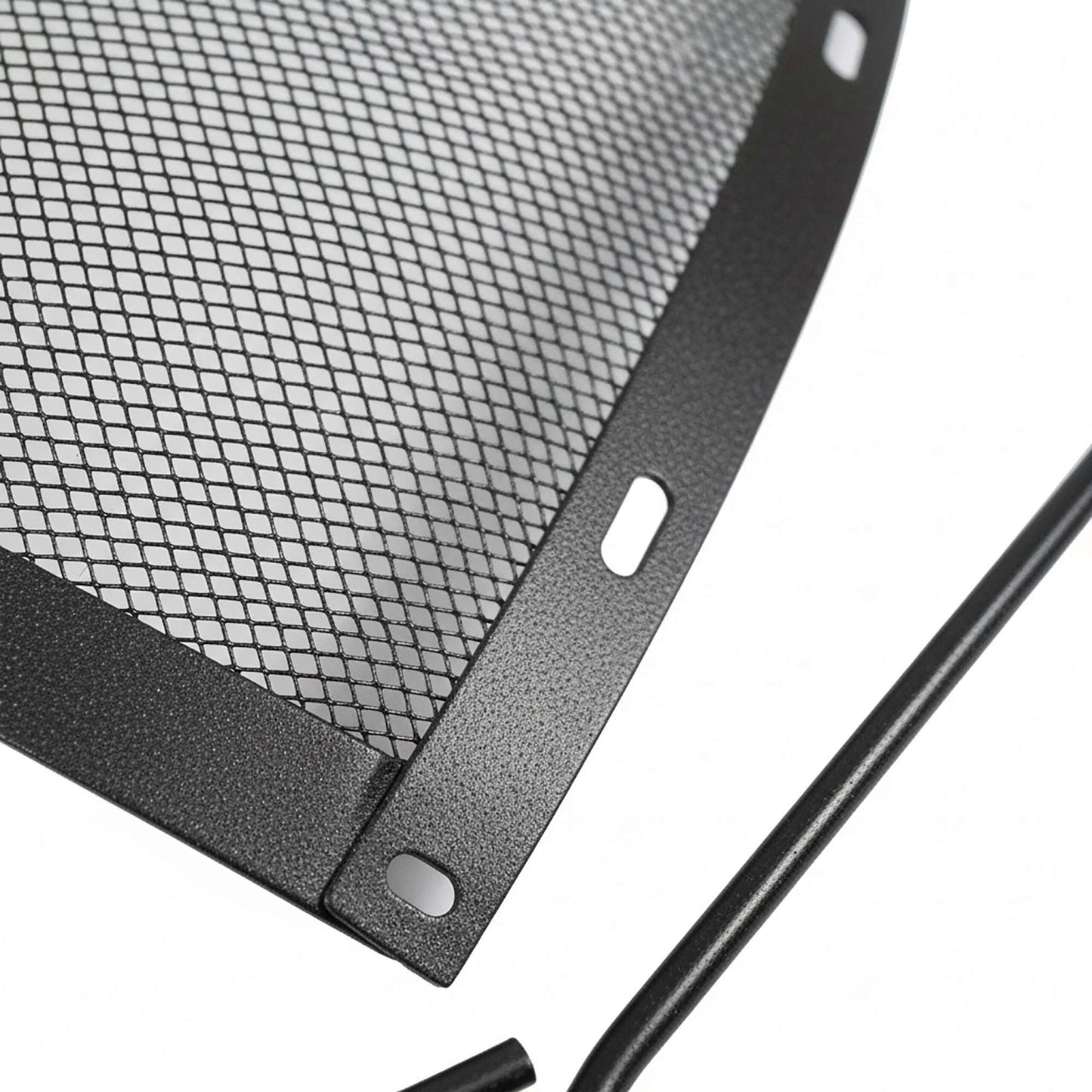 Fire Pit Spark Guard, Round Metal Mesh, Includes Poker