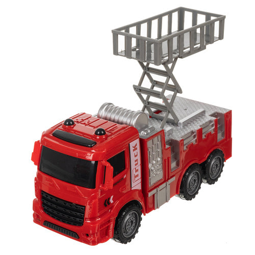 Fire Truck Toy Set for Kids, 6-Piece Rescue Vehicles
