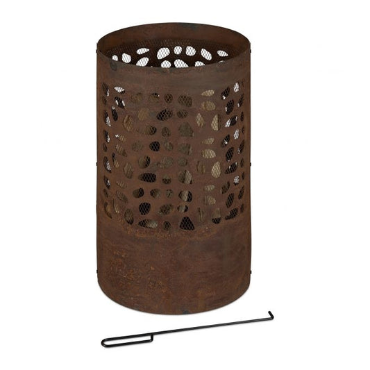 Fire barrel with spark protection