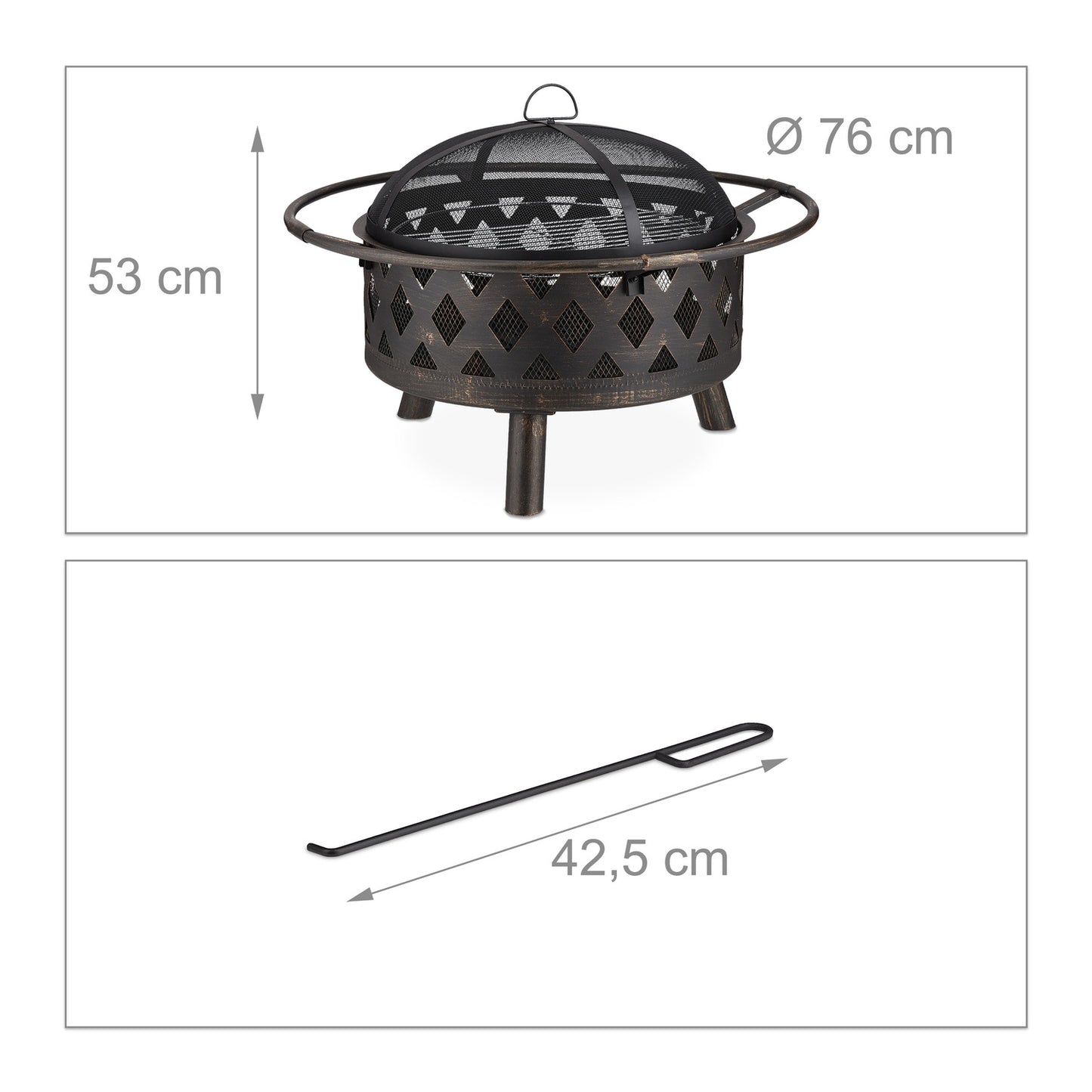 Fire basket with accessories