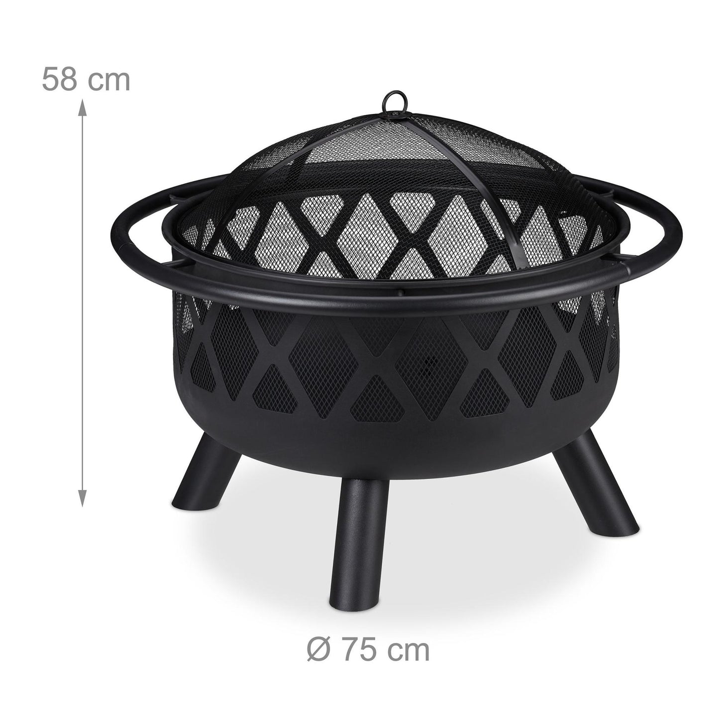 Fire basket with spark protection