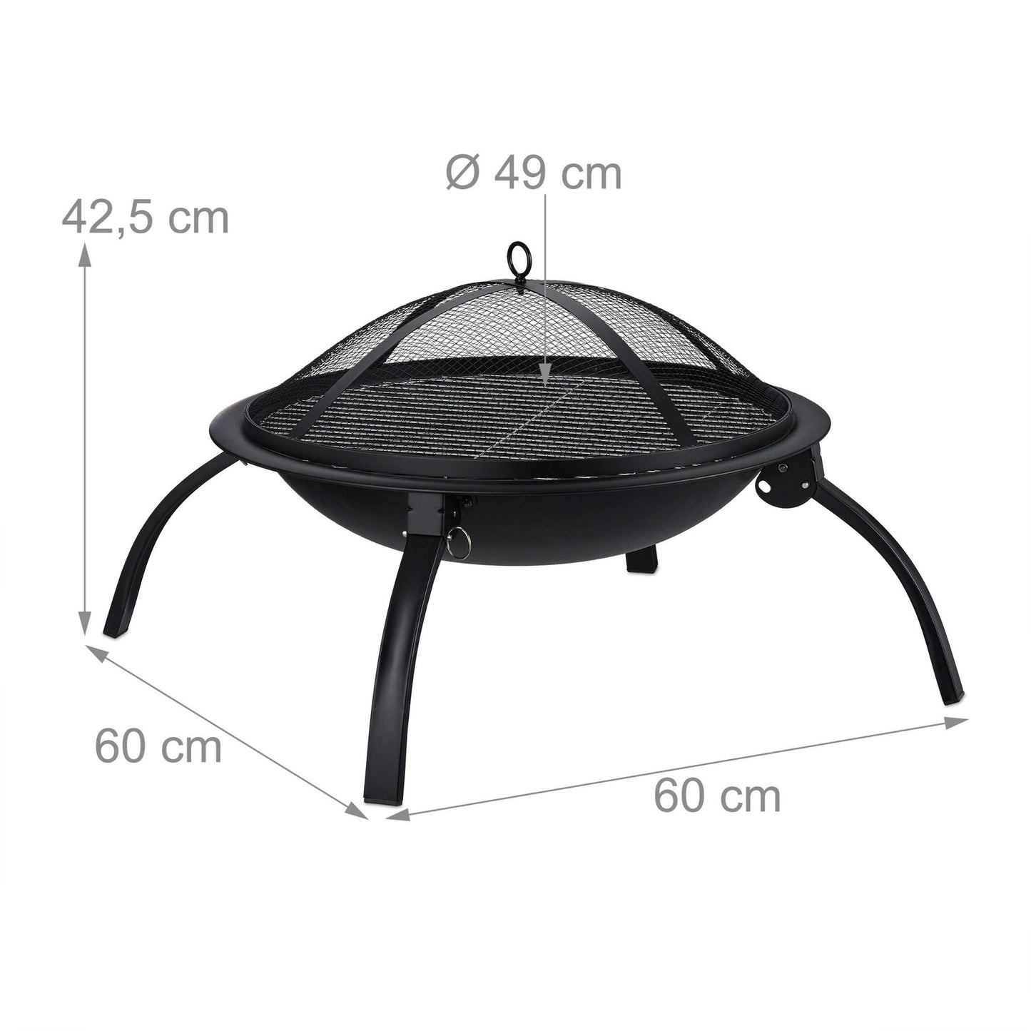 Fire bowl XL with grill accessories