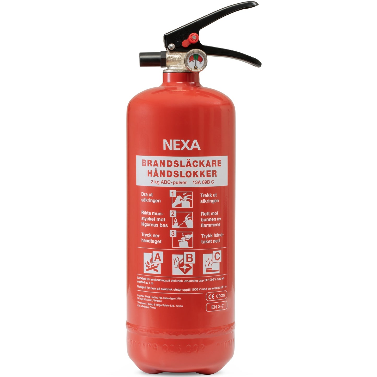 Fire extinguisher Red 2kg 13A