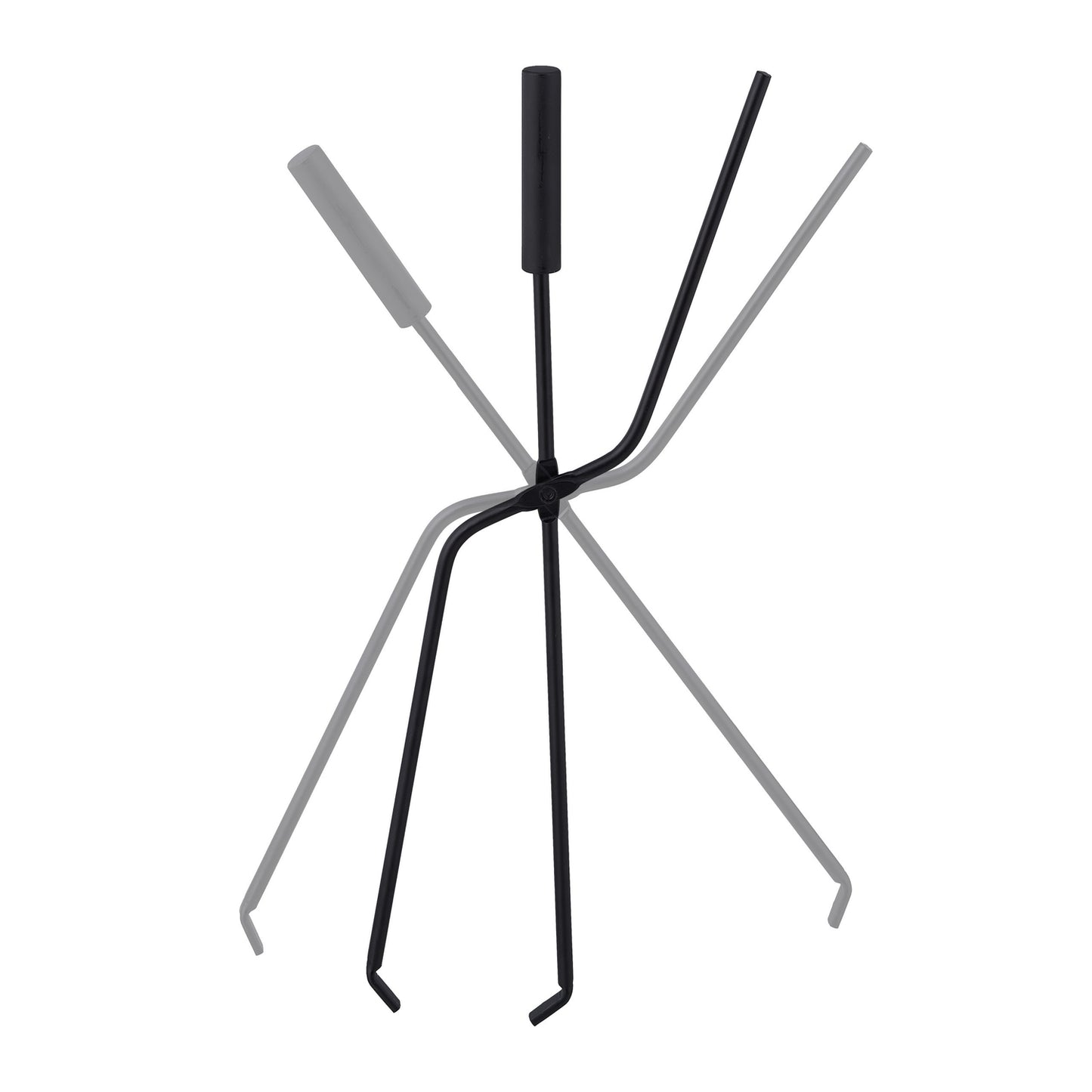 Fireplace 5 parts in grey/black