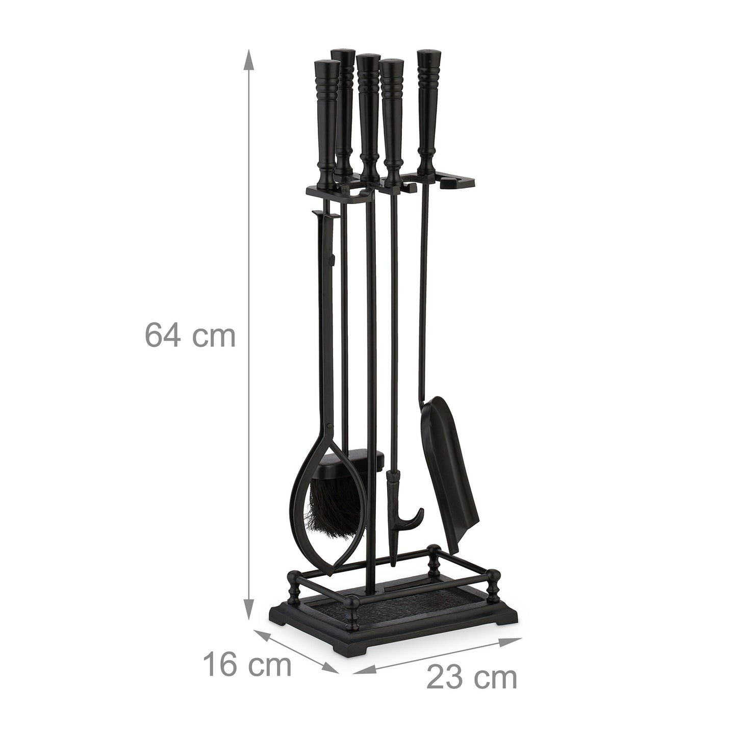 Fireplace Tool Set, 5-Piece Metal Accessories