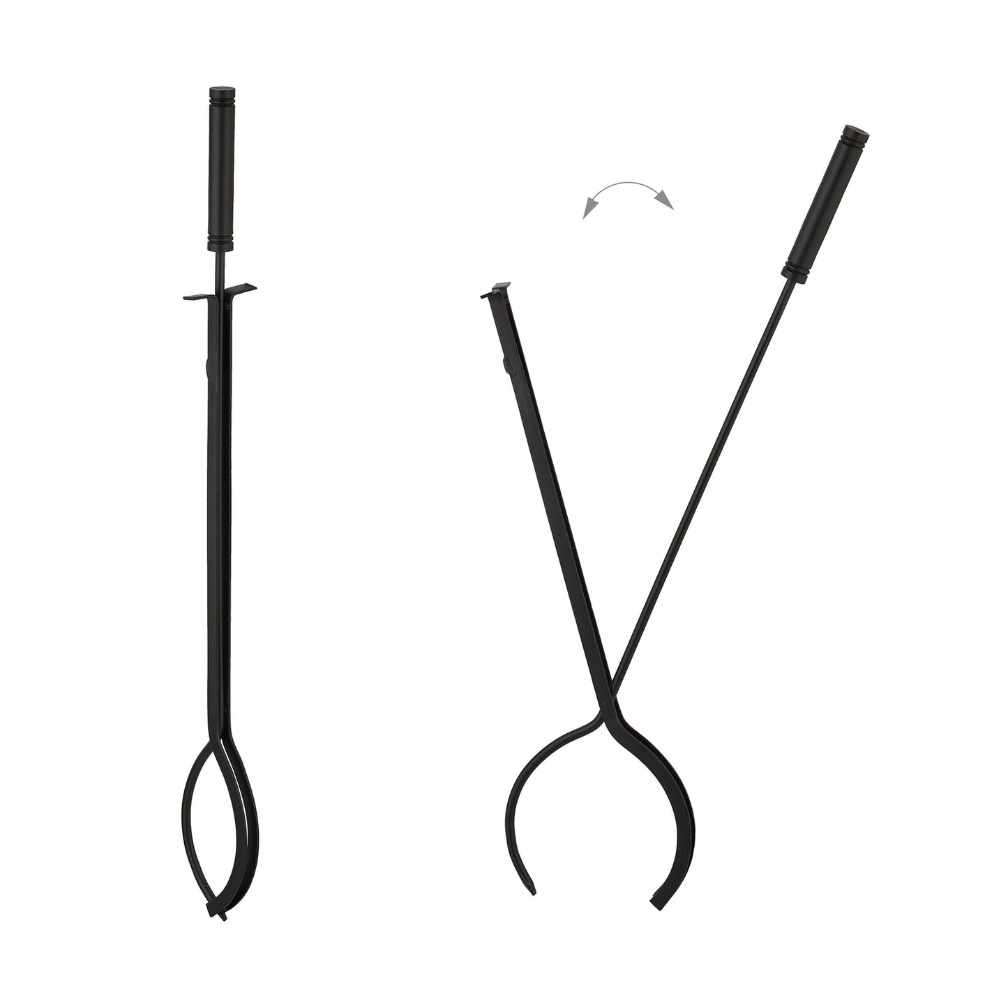 Fireplace Tool Set, 5-Piece Metal with Stand