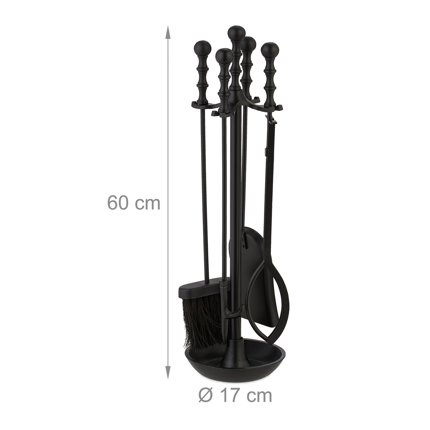 Fireplace Tool Set – Durable Metal, Vintage Design