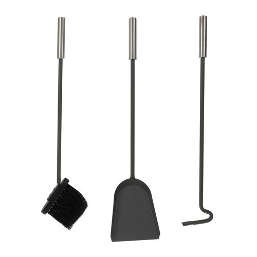 Fireplace Tool Set, Steel 4-in-1 with Stand