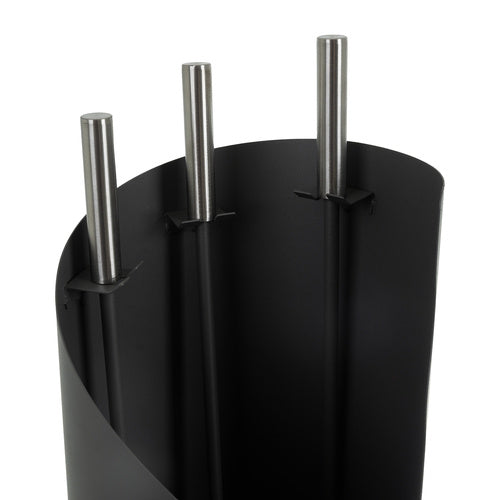 Fireplace Tool Set, Steel 4-in-1 with Stand