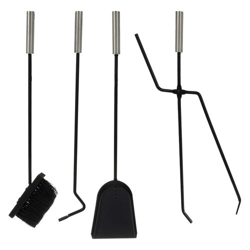 Fireplace Tool Set, Steel 5-in-1 with Stand