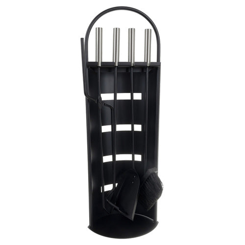 Fireplace Tool Set, Steel 5-in-1 with Stand